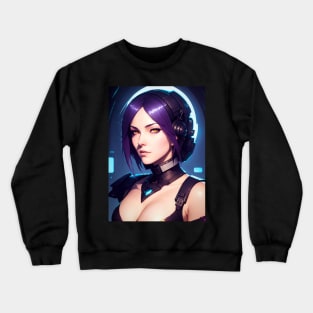 Cyberpunk girl Crewneck Sweatshirt